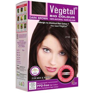 Vegetal Bio Colour Dark Brown 150g Natural Hair Color for Men & Women
